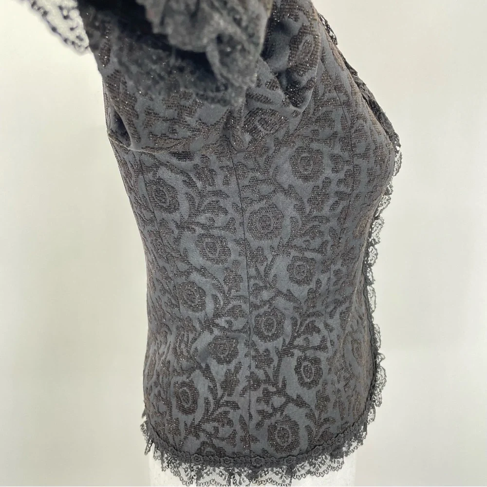 Cocoon Italy Lace Embellished Jacket Black Size 6 - Picture 4 of 14